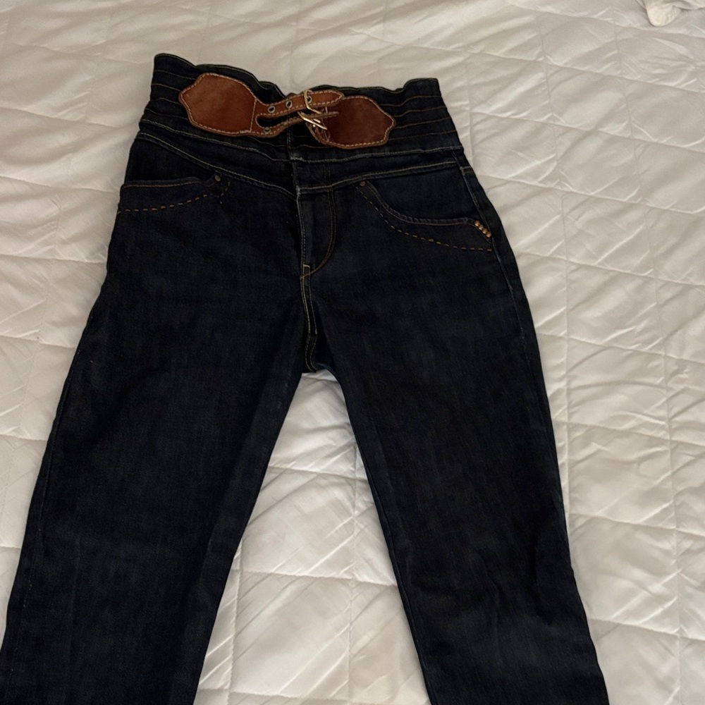 Replay Women's Skinny Jeans - Black with Brown Accents